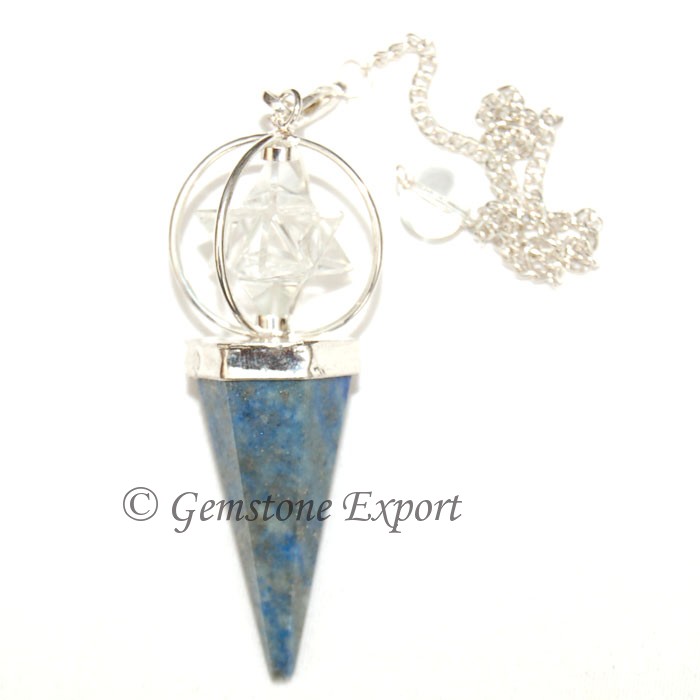 Lapis Lazuli Merkaba Star Pendulums