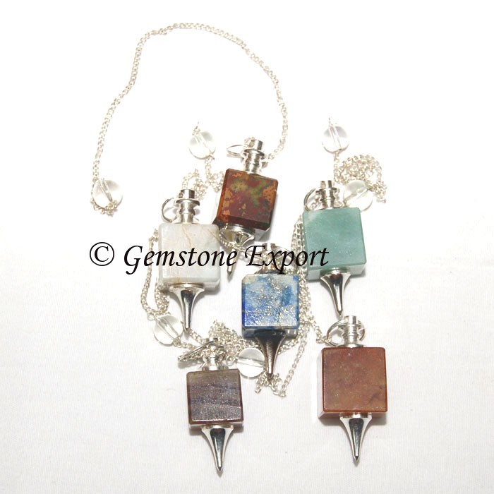 Mix Gemstone Squre Pendulums
