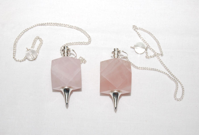 Rose Quartz Square Pendulums