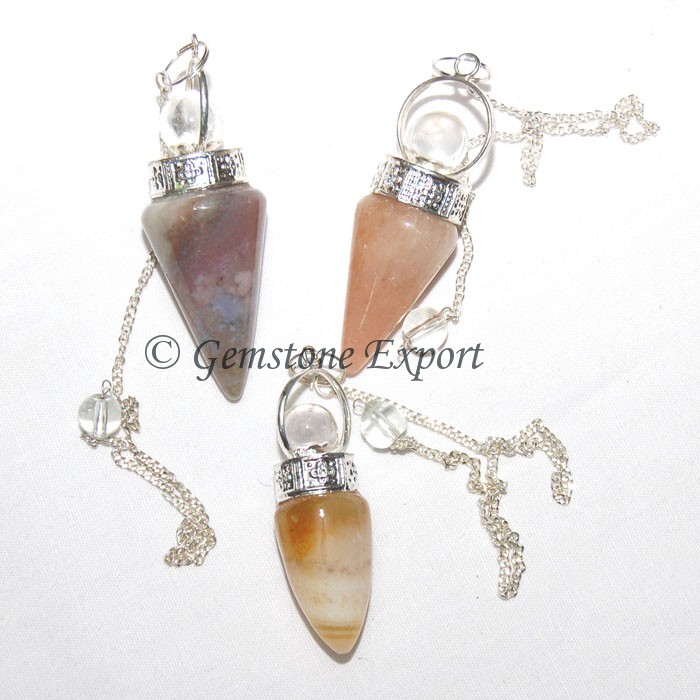 Healing Mix Gemstone Pendulums