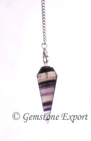Multi Flourite 12 Faceted Pendulums