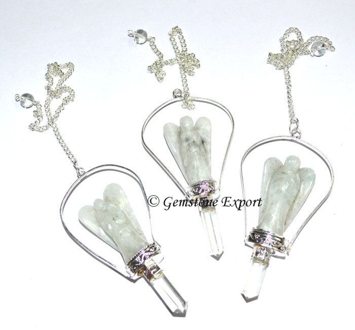 Rainbow Moon Stone Angels Pendulums