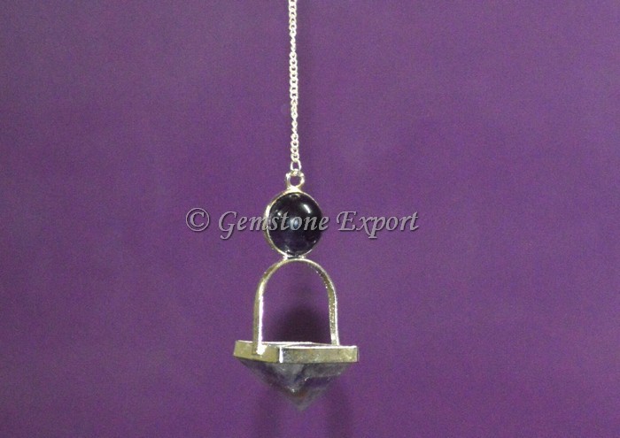 Amethyst Stone Pyramid Pendulum