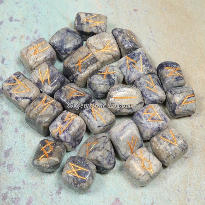 Indian Charoite Rune Divination Set