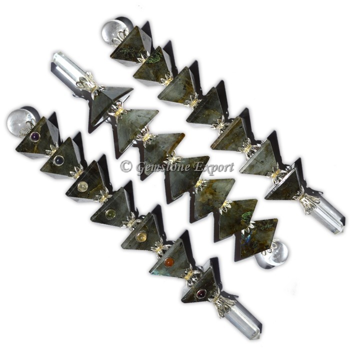 Labradorite Chakra Pyramids Wands