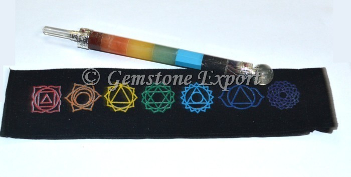 Seven Chakra Healing Wand With Chakra Pouch
