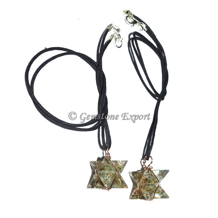 Labradorite Wire Wrapped Merkaba Star Pendants